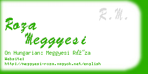 roza meggyesi business card